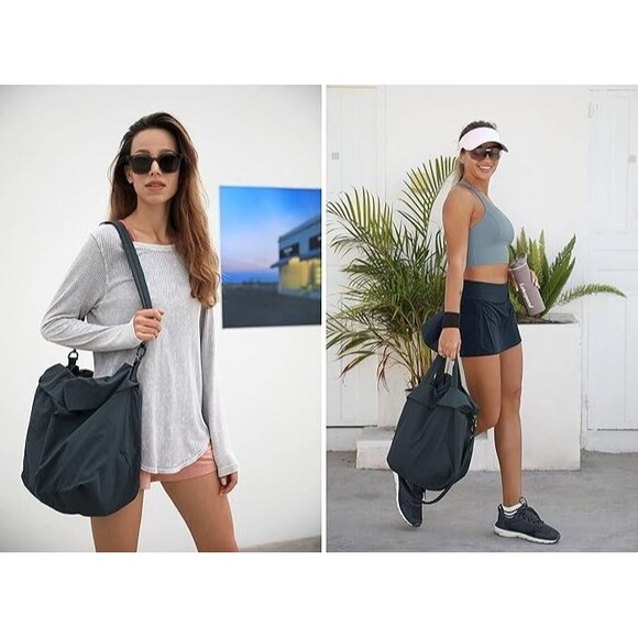 Hobo Slouch Bag + 2 Straps Tote Navy Diaper Shoulder Purse ODODOS 19L 2.0 Multi - Picture 1 of 16